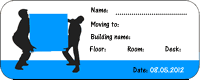 Sample of office moving labels